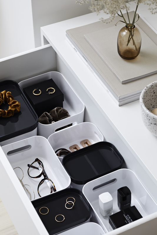 SmartStore Compact storage boxes for drawers