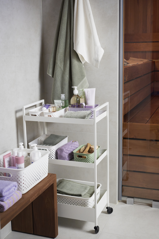 SmartStore Essence storage baskets in bathroom